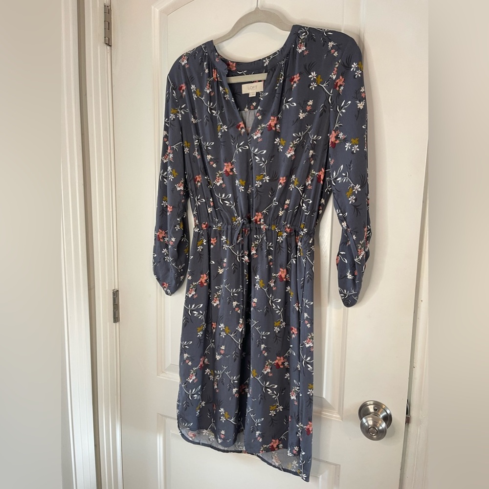 Loft Floral Midi 3/4 sleeve size S